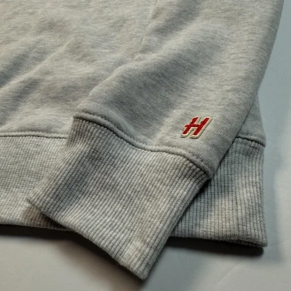 HOMAGE Sweatshirt Mens Small Gray Raglan Crewneck Tri-Blend Fleece Embroidered - Picture 2 of 7